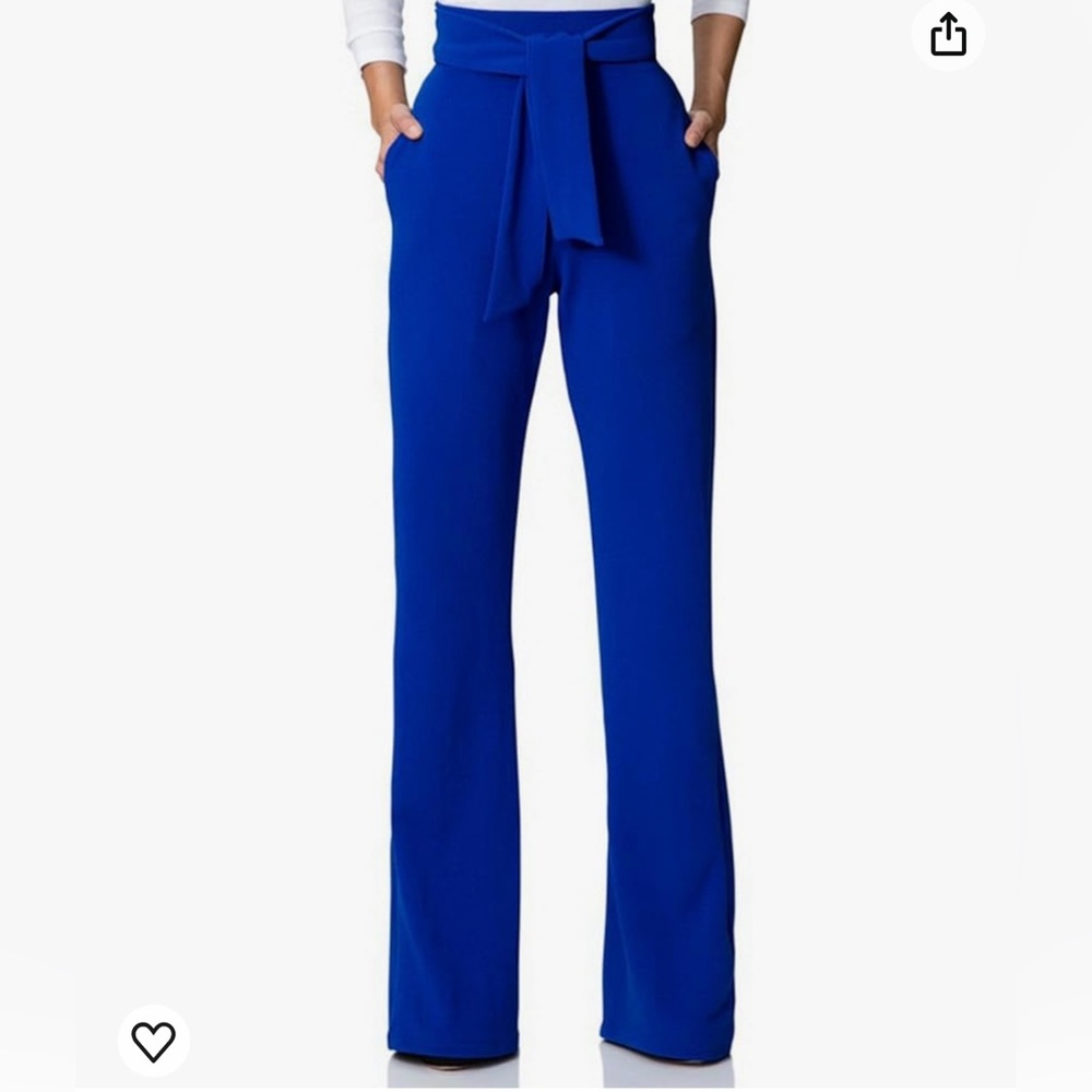 Royal Blue Women's Stretchy High Waisted Loose Fit Bootcut Dress Pants